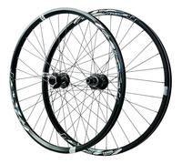 Noir,26inch,Roues De VTT 26" 27,5" 29" Axe Traversant Ensemble De Roues 110 * 20/142 * 12Mm, Jante en Alliage D'aluminium pour Cassette 7-12 Vitesses, Frein À Disque