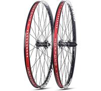Noir,27.5inch,26/27,5/29 Pouces Roue De Course, Jantes en Métal Léger, Ensembles De Roues À Axes Traversants Boost avec Frein À Disque À Roulement Étanche pour Cassettes 7-11 Vitesses