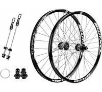 Noir,27.5inch,Set De Roues pour VTT 26 27,5 Pouces, Alliage D'aluminium 32 Trous Roue Avant 2 Roue Arrière 4 Roulements 6 Support Moyeu Libre Griffe 7/8/9/10/11/12 Vitesses