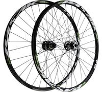 Noir,29inch,Ensemble De Roues pour Vélos De Montagne 26, 27,5 Et 29 Pouces, Moyeu HG, Alliage D'aluminium, Frein À Disque À Dégagement Rapide, Compatibilité avec Roues MTB Avant/Arrière 7-12