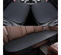 (noir, 3 Pack(2 avant +1 arrière)) Automobiles Seat Covers Pu Leather Car Seat Cover Four Seasons Interior Seat Cushion Universal Protector
