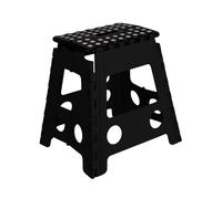 VENTEO - Marche Pied Pliable Noir 32 cm | Plateforme Stable Antidérapante Compacte | Accès Pratique en Hauteur | Repose Pied Bureau | Tabouret Pliant | Cuisine Salle de Bain Rangement Intérieur