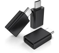 Noir - 3pcs USB C Male to USB 3.0 Female Adapter 3 Pack,Thunderbolt 3 Type C OTG Key Converter for MacBook Pro 2022,iPad Mini 6 Air 4 5th Generation,Surface Go,Microsoft Galaxy S23 23 S21 S22 Plus Ult