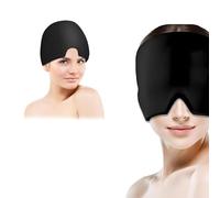 Noir 400g Migraine Cap Bonnet Masque Migraine Headache Couche double Gel Bonnet Migraine Relief Cap Réutilisable Masque Migraine et Céphalées Masque Migraine Relief Bonnet Anti Migraine Anti Stress