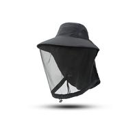 (noir-55-60CM) Casquette d'été unisexe anti-insectes pour femmes et hommes, Protection du visage et
