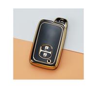 (Noir A) étui à clé de voiture en TPU souple pour Toyota Aqua RAV4 Land Cruiser Camry Prado Corolla