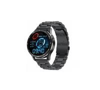 (noir acier) Montre connectée X7 avec écouteurs TWS 2-en-1 sans fil Bluetooth, double connexion pour
