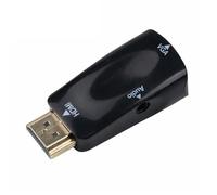 Noir Adaptateur HDMI vers VGA, séparateur Audio, Jack 3.5, convertisseur de câble, boîtier TV, Port ADisplay,