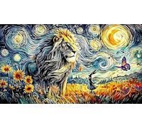 Noir and White Lion and Woman in Storm Puzzle 1000 pièces pour Adultes - Papier recyclé Cadeau Amusant & Jeu Familial Stimulant 38x52/1000pcs