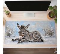 Noir Âne Tapis de Souris de Jeu, 140 x 60cm XXL Tapis Souris Gaming Grand, Antidérapant Étanche, iExtended Long Clavier Mouse Pad XXL, Accessoire Bureau, pour Gamer, Ordinateur, PC PjY7453 1-A