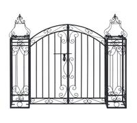 (Noir)Arche de jardin arche à rosiers, Portillon ornemental Contemporain - Fer forgé 122x20,5x100 cm 817074