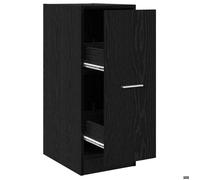 Noir Armoire/Cabinet de Pharmacie, CLARENCE, pour salon/chambre, Chêne noir 30 x 41 x 77.5 cm LV3108