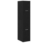 Noir Armoire d'apothicaire, CLARENCE, Armoire à pharmacie/cuisine, Chêne noir 30x41x144,5 cm Bois d'ingénierie LV2465