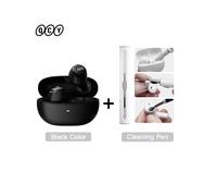 (Noir avec CleanPen) Casque sans fil HT07 ANC Écouteurs TWS à réduction de bruit 40 dB 6 micros Appels HD AI Bluetooth