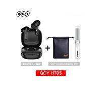 (Noir avec étui à crayons) Casque sans fil HT05 ANC, réduction de bruit 40 dB, Bluetooth 5.2, 6 microphones,