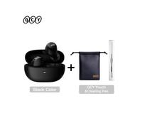 (Noir avec étui à crayons) Casque sans fil HT07 ANC Écouteurs TWS à réduction de bruit 40 dB 6 micros Appels HD