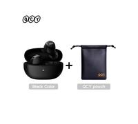 (Noir avec sac) Casque sans fil HT07 ANC Écouteurs TWS antibruit 40 dB 6 micros Appels HD AI Bluetooth 5.2 Écouteurs