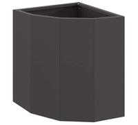 Noir Bac à fleurs&cache-pots - BKM - Jardinière d'Angle Noir 30 x 30 x 35 cm Acier_0760440