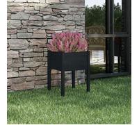 Noir Balconnière/Bac à Fleurs Protection UV - Jardinière Noir 50x50x70cm - Bois de pin massif &HSF2708978