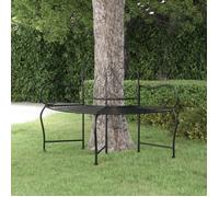 (Noir)Banc tour d'arbre 150 cm Noir Acier - Utilisation extérieure 872436