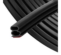 Noir Bande d'étanchéité autocollante 10mm x 10mm pour portes fenêtres Joint en caoutchouc/anti-collision/antibruit/étanche à l'eau/antipoussière 10m