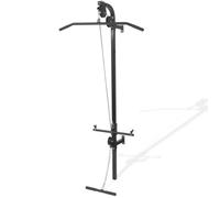 (Noir)Barre de traction/de tirage - Magnifique Appareil de musculation mural avec 2 poulies 86780