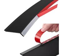 Noir Barrière D'eau Pour Seuil De Porte Et De Fenêtre Largeur 45/55mm, Antis-Pluie Pour Fenêtre Empêche Les Fuites De Pluie, Déflecteur De Pluie Autocollant Caoutchouc Flexible Découpable(4.5cmx350cm)