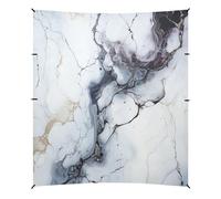 Noir Blanc Abstrait Marbel Tente de Plage Facile à Monter,Abri Solaire pour Le Camping avec Sacs de Sable,Pelles à Sable pour Les Pique Niques en Plein Air