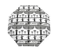 Noir Blanc Motif Tradition Parapluie Pliant Ouverture et Fermeture Automatique Protection UV Parapluies Pliant Coupe-Vent Ultra-léger pour Voyager Plage Femmes Enfants Fille