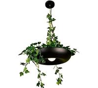 Noir/Blanc/Vert Nordique Aérien Pot De Fleur Lustre En Aluminium E27 / E26 Personnalité Créative Bar Plante En Pot Restaurant Café Lustre Plafonnier Edison 15W,Noir