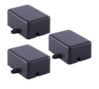 Noir Boîtier de Jonction Électrique 3 Pièces en Plastique | Protection pour Petits Circuits, Fixation Murale Sécurisée, Adapté aux Capteurs, Modules et Châssis de Signal