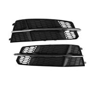 Noir Brillant Double Latte Pour A6 C7 2014 2015 2016 2017 2018 A6L OE 4G0807681AN Grille De Protection Antibrouillard Pour Pare-chocs Avant Grille de pare-chocs(With Black)