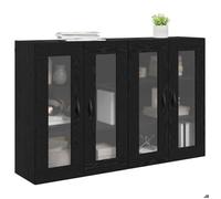 Noir Buffet & bahut contemporain，Cabinets muraux 2 pc Chêne noir 69 5 x 34 x 90 cm FR&1419