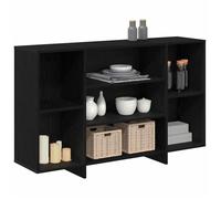 Noir Buffet de rangement - SOLOMOON - Commode salon - Chêne noir 120x30x75 cm - Bois d'ingénierie FR7801