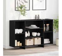 Noir Buffet de rangement - Vitrine bahut - armoire console Pour cuisine, Chêne noir 120 x 30 x 75cm - Bois d'ingénierie 9893600