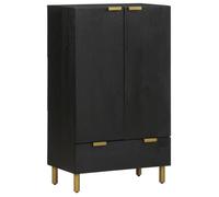 Noir Buffet de rangement - Vitrine bahut - armoire console Pour cuisine, noir 60 x 33 x 100cm - Bois d'ingénierie 8117317