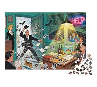 Noir Bureau Tumult Puzzle en Bois Imperméable DIY Puzzles De 1000 Pièces pour Adultes Amusant Jeux Éducatifs