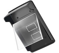 Noir Cache de Sonnette Extérieur Protection Pluie, en Plastique | Couvercle Transparent à Rabat Frontal, pour Lecteur de Carte et Clavier, Usage Simple