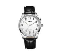 (Noir) Cadran lumineux 40 mm, bracelet en acier facile à lire, 3 ATM