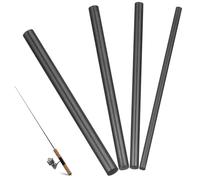 Noir Canne à Pêche 4 Pièces en Fibre de Carbone | Support de Joint Renforcé, pour Spinning et Pêche, Usage Bateau et Voyage, DIY