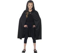 Noir Cape Avec Capuche Enfants Héros Méchant Enfants Accessoire Déguisement