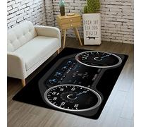 Noir Carpet Formula Racing Dashboard Pattern Garçon Chambre Tapis Moderne 3D Formule 1 Racing Tapis de Salon et de Chambre Tapis Flange Soft Pad Tapis pour Enfants (Couleur 1,80x120 cm)