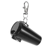Noir Cendrier de Voyage avec Couvercle et Porte-clés en Métal Portable | Tube Compact à Fermeture Étanche, Style Moderne et Vintage, pour Pauses Dehors et Files de Concert