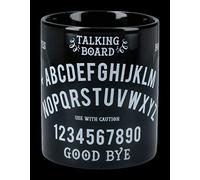 Noir Céramique Gothique Tasse - Witchboard Fantasie Tasse de Café, avec Anse, Décoder L'Article, Tasse en Céramique, Incl. Coffret Cadeau, H 9,5 CM