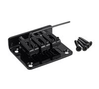 Noir Chevalet de Guitare à 3 Cordes Ga701d en Métal Réglable | Clé Incluse, Chargement Dessus, Montage à 4 Vis, pour Basse et Cigar Box Guitare