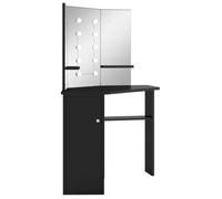 Noir Coiffeuse d'angle - SARAZYJ - avec LED - Noir 111x54x141 5 cm LL603