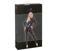 Noir - combinaison longue moulante - effet serpent - noir - XL