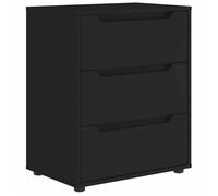Noir Commode salon/BUFEET - CLARENCE - Avec rangement - VISNES noir 60x40x73 cm - bois d'ingénierie LV785