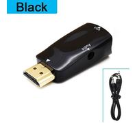 Noir Convertisseur de câble Audio 3.5 P, adaptateur mâle vers VGA, 15 broches, compatible HDMI, Jack 1080mm,