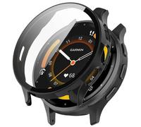 (Noir) Coque de montre résistante aux rayures avec protection d'écran pour Garmin Venu 3